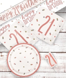Rose Gold Glitz 21st Birthday Party Supplies | Balloon | Decoration | Pack